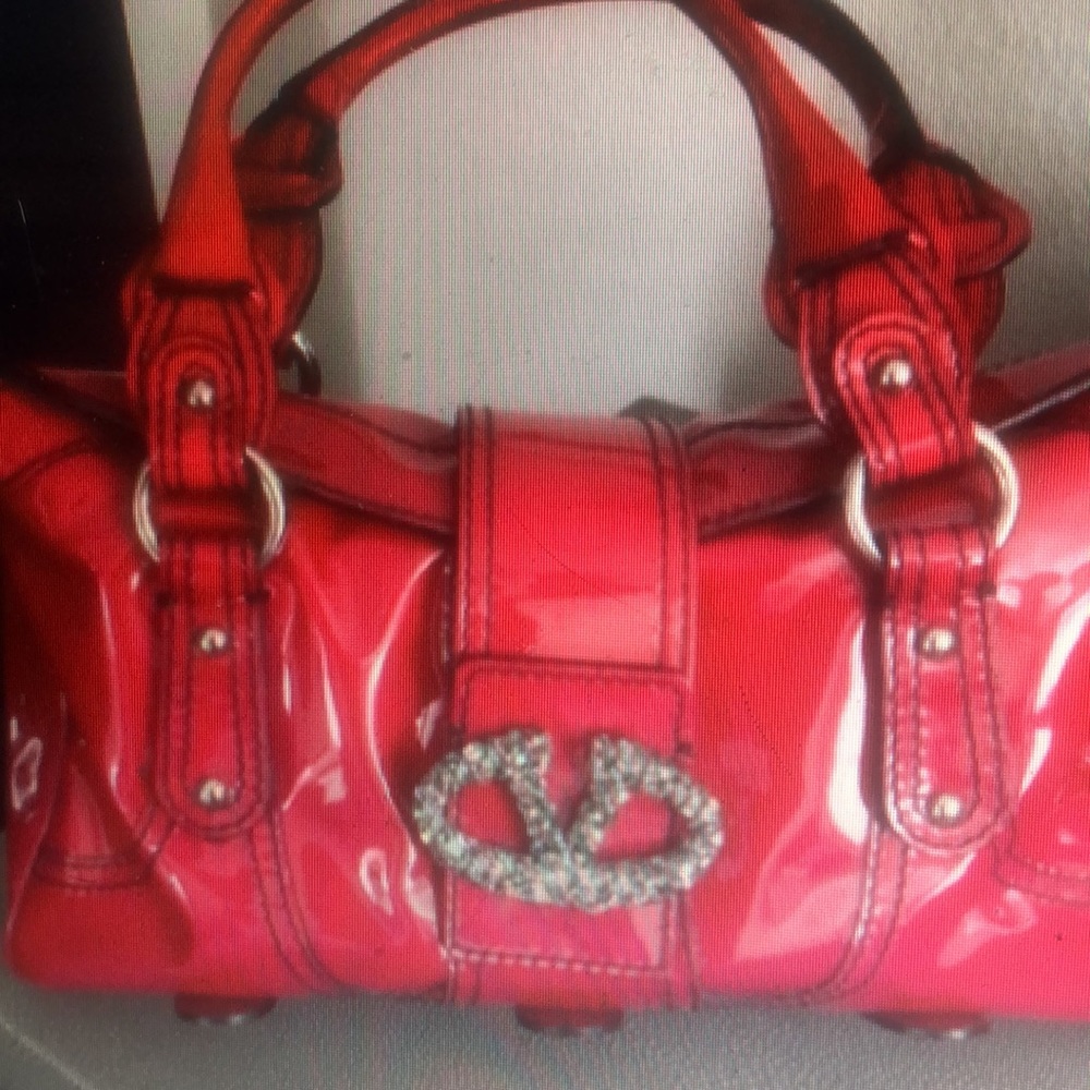 Valentino Red Patent with Bling Handbag